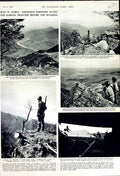 Original Old Vintage Print 1950 War Korea Artillery Officers Ongjin Machine Gun