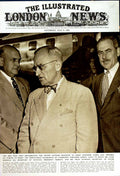 Original Old Vintage Print 1950 Louis Johnson President Truman Dean Acheson Men