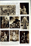 Old Vintage Print 1950 Dutch William King Queen Mary Bust Art Peter Lely 20th