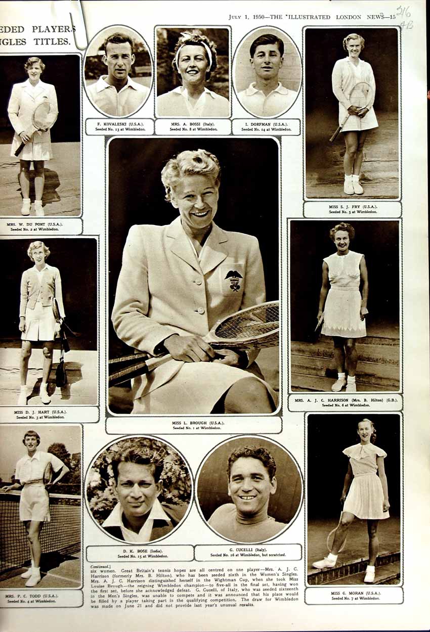 Original Old Vintage Print 1950 Lord Rea Tomlinson Boys School Eskdale Tennis