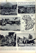 Original Old Vintage Print 1950 Florence Nightingale Korea War Siers Map Tanks