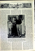 Original Old Vintage Print 1950 Portrait Dwight Eisenhower Wife American Sier