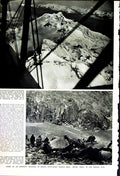 Old Vintage Print 1950 Russian Designed Mig-Jet Fighter Mount Obiou Alps 20th