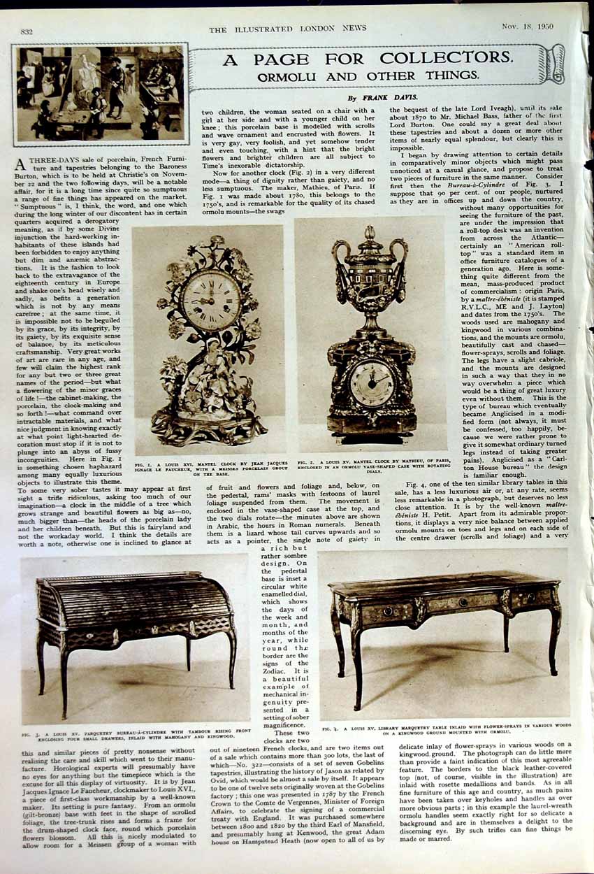 Antique Old Print 1950 Web-Less-Toed Frog New Zealand Railway Louis Clock 20th