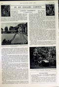 Original Old Vintage Print 1950 Queen Mudlark Douglas Blandford English Garden