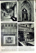 Antique Old Print 1950 House Commons Chamber Churchill Arch Press Gallery 20th