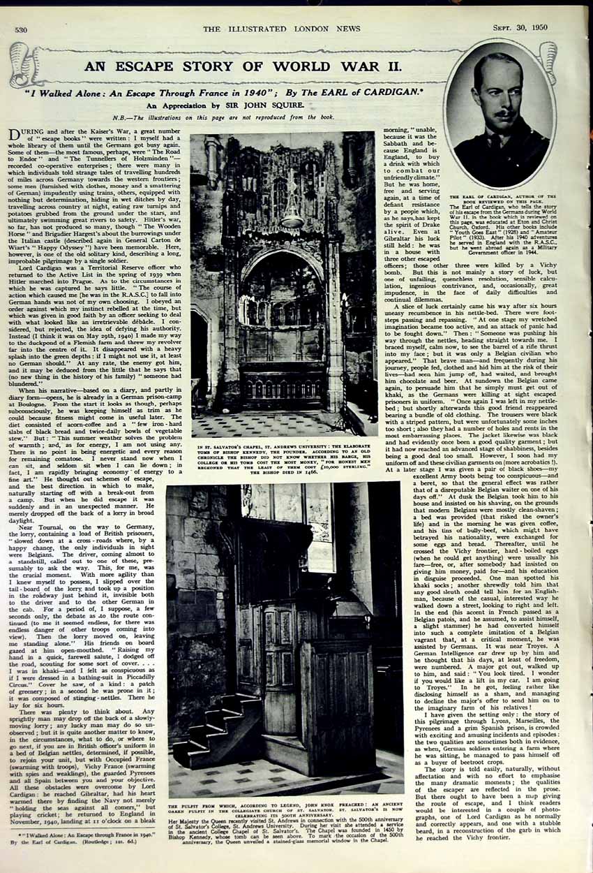 Original Old Vintage Print 1950 Cairo Cathedral Aircraft Convair Salvator Knox