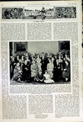 Antique Old Print 1950 Princess Elizabeth Baby Anne Prince George Denmark 20th