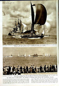 Old Vintage Print 1950 Steel Petrol Elephant Howdah Vanguard Cowes Yacht 20th