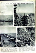 Original Old Vintage Print 1950 Festival Bridge London Korea War Ship Aircraft