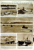 Antique Old Print 1950 Yacht Race Mariella Jenetta Clyde Korea War Cayuga 20th