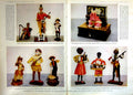 Antique Old Print 1950 Musical Dolls Clown Harp Piano Negro Time Zone Map 20th