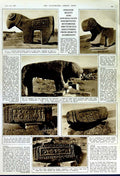 Old Vintage Print 1949 Archaeology Discoveries Azarbaijan Stone Geoy Tepe 20th