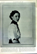 Original Old Vintage Print 1949 Portrait Princess Margaret Royal Commodore Sea
