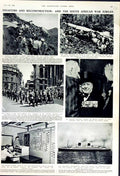 Original Old Vintage Print 1949 South African War Jubilee Ship Ile De France