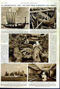 Original Old Vintage Print 1949 Archaeology Viking Ship Elsinore Hitler Yacht