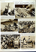Original Old Vintage Print 1949 Mountains Pakistan Matterhorn Mount Ararat 20th