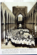 Old Vintage Print 1949 Funeral Archbishop Amigo Bishop Catholic Diocese 20th