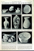 Old Vintage Print 1949 Chinese Art Sung Dynasty Dish Ceramics T.Zu Chou 20th