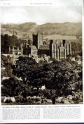 Old Vintage Print 1949 Wells Cathedral Dulcote Hill Building Architecture 20th