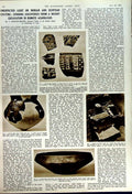 Original Old Vintage Print 1949 Science Louisiana Aircraft Archaeology Aegean