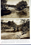 Original Old Vintage Print 1949 Stafford Cripps Snyder Fishing Yorkshire Cotsw2