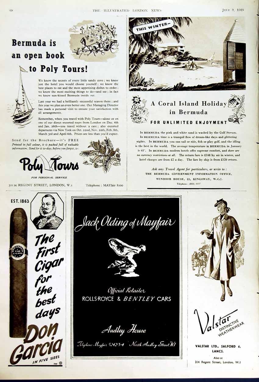Original Old Vintage Print 1949 Graham Robertson Blake Art Advertisment Cigar