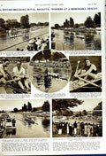 Original Old Vintage Print 1949 Australian Floods Fashoda Cowan Henley Regatta