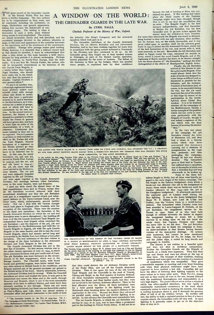 Antique Old Print 1949 Princess Mary Tudor Queen England Major Sidney War 20th