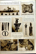 Old Vintage Print 1949 Archaeology Alasia Enkomi Cyprus Mycenaean Bronze 20th