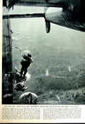 Original Old Vintage Print 1949 Ship Aquitania Princess Elizabeth Paratroopers