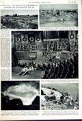 Old Vintage Print 1949 Transport Inventions Train Albert Hall Air Crash 20th