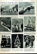Old Vintage Print 1949 Weizmann Rehovoth Ship Columbus Church Nurse Army 20th