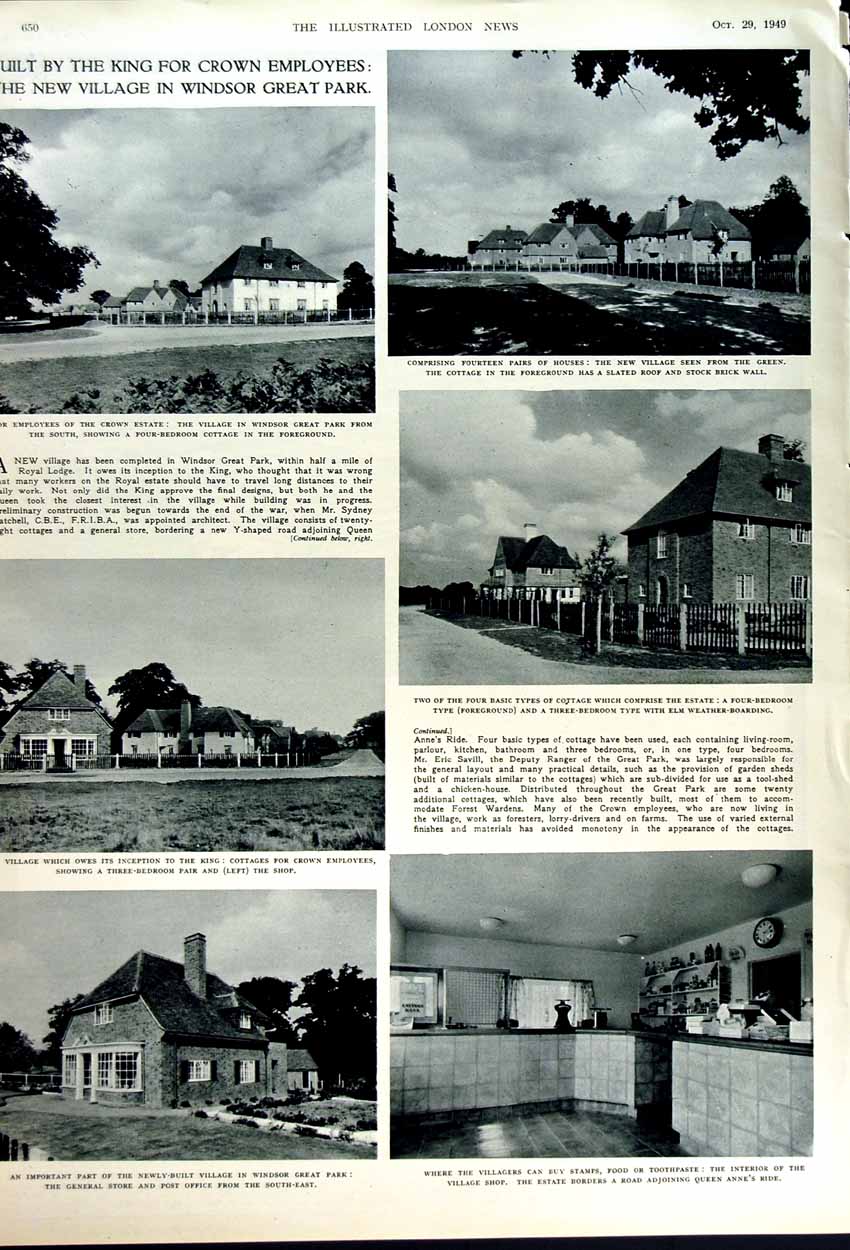 Original Old Vintage Print 1949 Albion Ship Rosyth Carrier Firth Forth Windsor