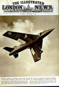 Original Old Vintage Print 1949 Vickers Supermarine Fighter Jet Farnborough