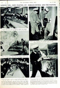 Original Old Vintage Print 1949 Naval Defence School Ship Fire-Fighting Thomas