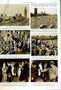 Old Vintage Print 1949 Houses Parliament Westminster Churchill Braemar 20th