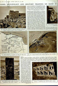 Old Vintage Print 1949 Archaeology Stele Roman Tripolitania Grain Stores 20th