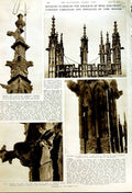 Original Old Vintage Print 1949 Gargoyles Pinnacles York Minster Architecture