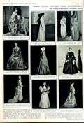 Original Old Vintage Print 1949 Womens Fashion Manchester English Costumes
