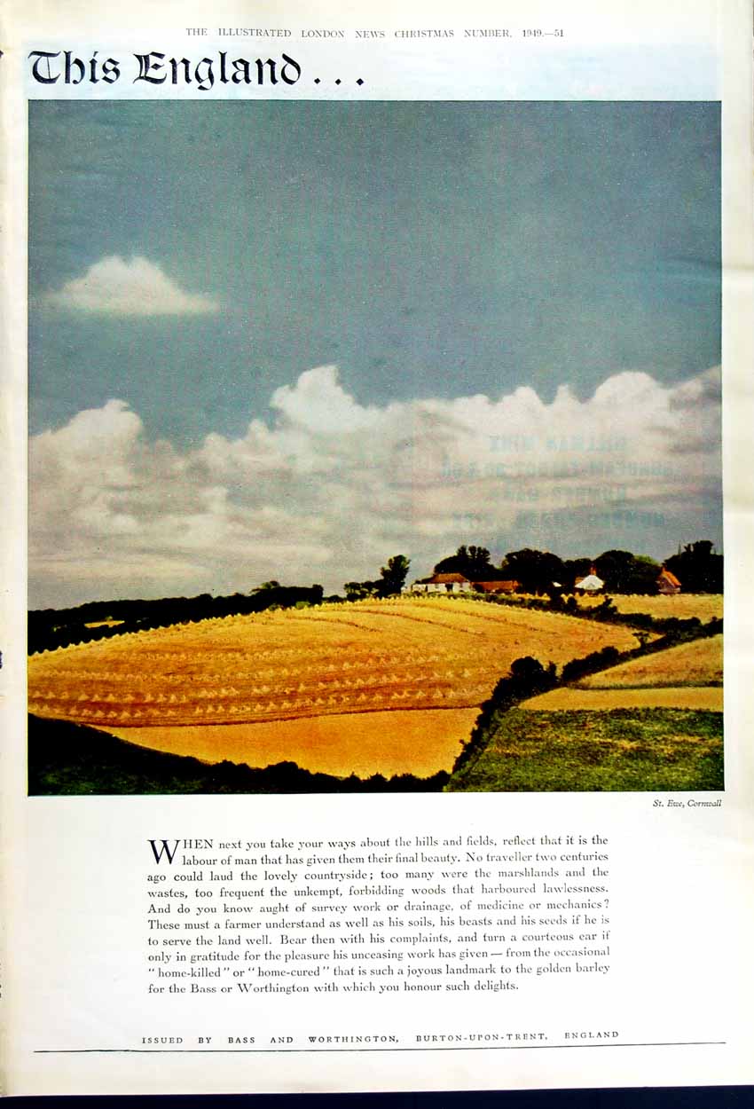 Old Vintage Print 1949 Rootes Motor Cars Piccadilly Ewe Cornwall England 20th