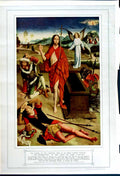 Original Old Vintage Print 1949 Christmas Epiphany Holbein Resurrection Bouts
