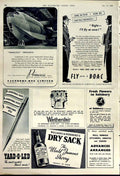Old Vintage Print 1949 Advertisment Cherry Brandy Sherry Pencil Airways 20th