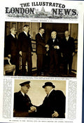 Original Old Vintage Print 1951 Schuman Churchill Pleven Eden Eisenhower Paris