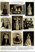 Old Vintage Print 1951 Ladies Lilliput Lilian Dunn Costume Figures Dress 20th