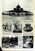 Original Old Vintage Print 1951 Delta Aircraft Sapphire Jets Churchill Birthday