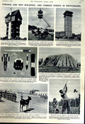 Old Vintage Print 1951 Duchess Windsor Amiens France House Aqaba Jordan 20th