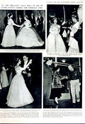 Original Old Vintage Print 1951 Gala Ball Princess Margaret Cooper Eisenhower