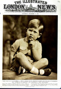Original Old Vintage Print 1951 Portrait Prince Charles Three Years Photograph