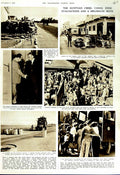 Original Old Vintage Print 1951 Egypt British Sier Canal Ismailia Kozirev War